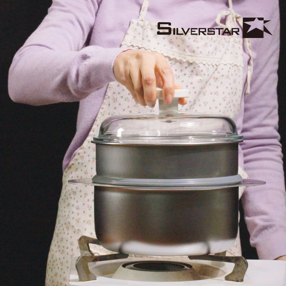 [실버스타] OOH 316 통 통3중 무연마제  IH 디버스 팟 20cm 스티머 셋트